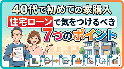 40代で初めての家購入：住宅ローンで気をつけるべき7つのポイント