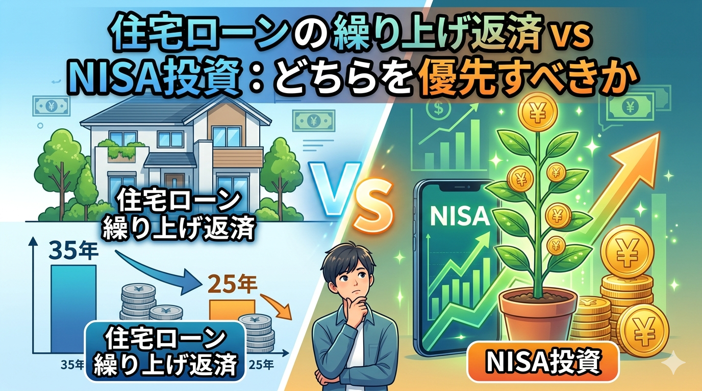 住宅ローンの繰り上げ返済 vs NISA投資：どちらを優先すべきか